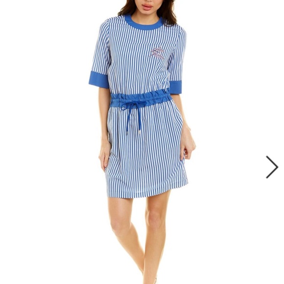 AUTHENTIC Moschino Striped Logo Dress - Picture 7 of 8